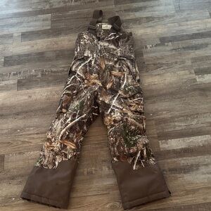 Magellan Outdoors Realtree-Style Brown Camo Insulated Bibs